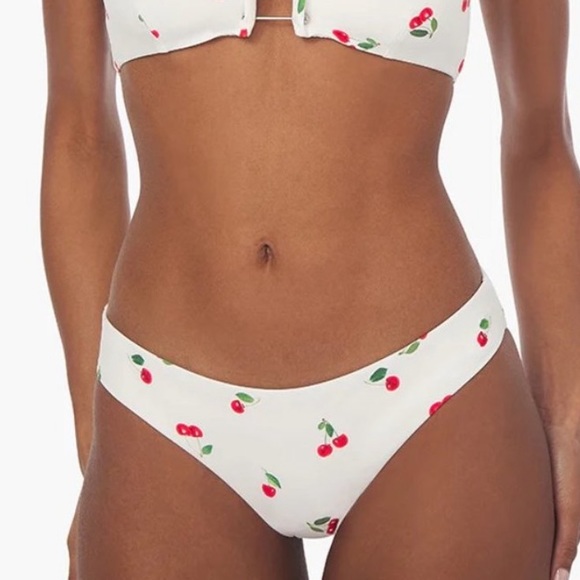 NWT 🍒 WEWOREWHAT Low Rise Bikini Bottoms Cherries White/Red - Picture 10 of 10